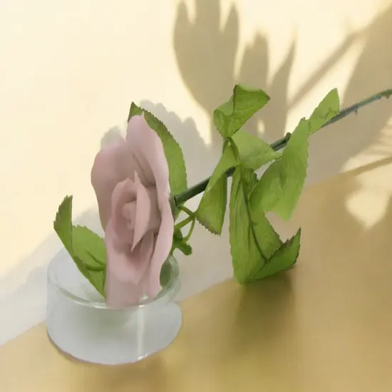 Hand Crafted Ceramic Pink Rose Flower - Set of 2, Valentines Day Decor, Wedding D&eacute;cor, Wedding Gift, Anniversary D&eacute;cor, Anniversary Gift {3}