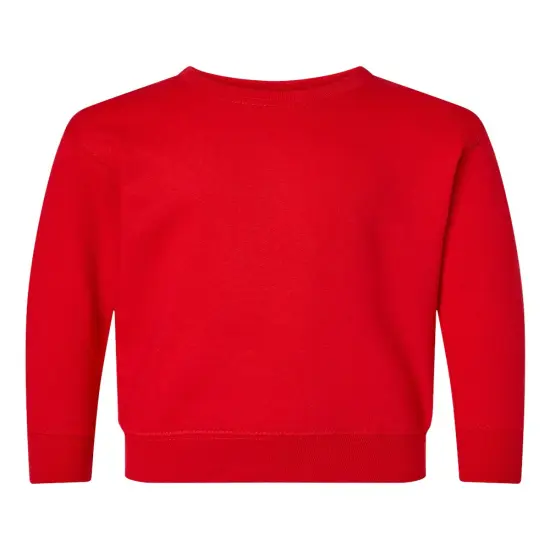 Rabbit Skins&reg; Cozy Toddler Fleece Crewneck Sweatshirt - 3317 Red {2}