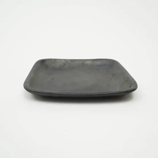 Handcrafted Longpi Pottery Square Plate - 7.5" X 7.5" {3}