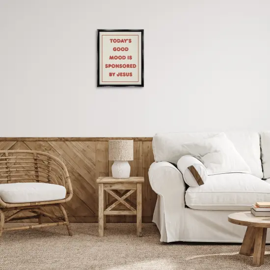 Stupell Industries Good Mood by Jesus Floater Framed Canvas Wall Art Design by Daphne Polselli {2}