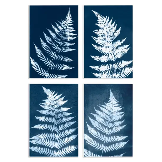 Stupell Industries Modern Fern Impressions 4pc Wall Plaque Art Set Design by Jason Johnson {1}
