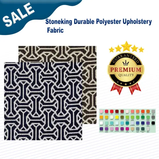 Stoneking Durable Polyester Upholstery Fabric Onyx {2}