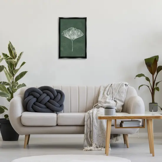 Stupell Industries Ginkgo Impression on Green Floater Framed Canvas Wall Art Design by Lydia Orange {2}