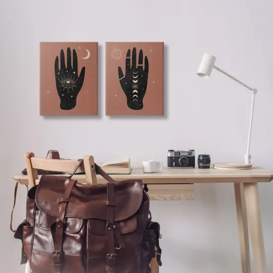 Stupell Industries All Seeing Mystical Hands 2pc Canvas Wall Art Set Design by Nina Blue {2}