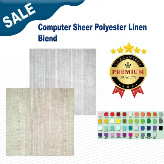 Computer Sheer Polyester Linen Blend Oatmeal {2}