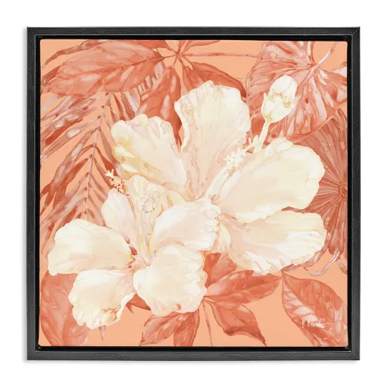 Stupell Industries Hibiscus Flower Bunches Floater Framed Canvas Wall Art Design by Paul Brent {7}