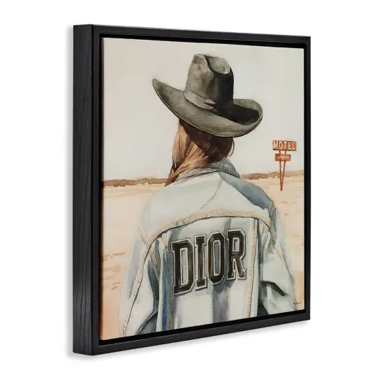 Stupell Industries Glam Cowgirl in Desert Floater Framed Canvas Wall Art Design by Amanda Greenwood {3}
