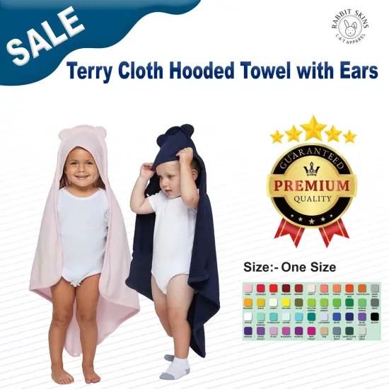 Rabbit Skins&reg; Terry Cloth Hooded Towel with Ears - 1013 Ballerina {3}