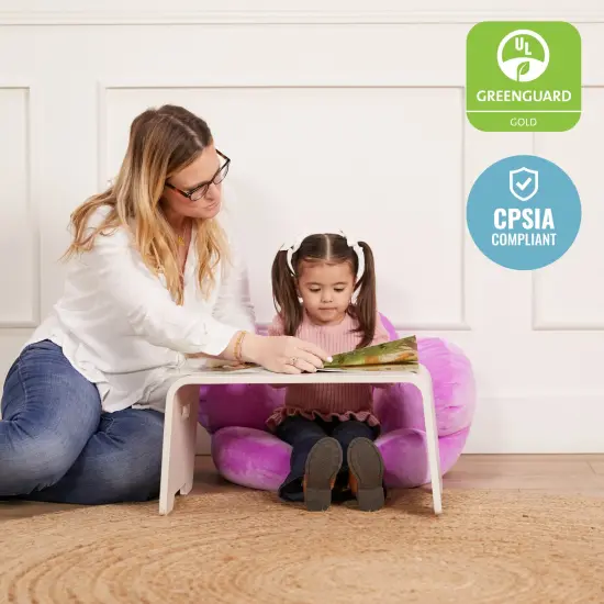 Bentwood Lap Desk with Handles, Activity Table White Wash {6}