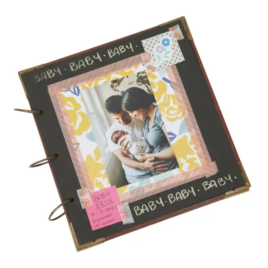 Black 10x10 Scrapbook Paper for Halloween, Kraft Photo Album Refill Pages (20 Sheets) {4}