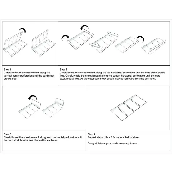 100 Pack Blank Business Card Paper for Printer, Inkjet and Laser Printable Sheets, 1000 Cards, 3.5 x 2 In, Ivory White {4}