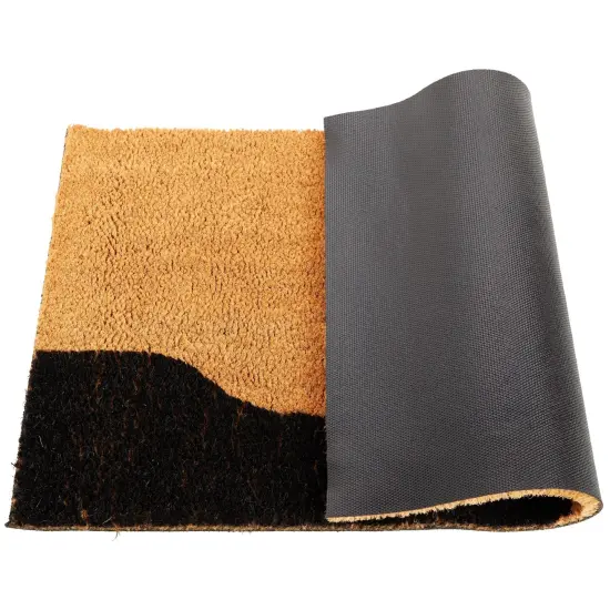 Cat Doormat for Outdoor Entrance, Beware of the Cat Coir Welcome Mat for Front Door (17x30 in) Brown {5}