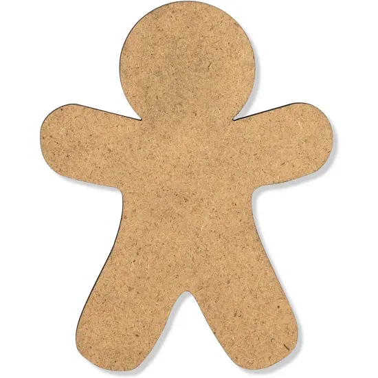 Bright Creations 24 Pack Wooden Gingerbread Men for Crafts, Wood DIY Christmas Ornaments, Festive and Fun Gingerbread Men Decorating Kit for Xmas Celebrations and Gatherings (3.5 x 4.5 In) Brown {6}