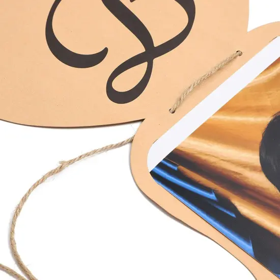 Bride to Be Photo Banner for Bridal Shower or Engagement (7.5"L x 13.25"W) Brown {4}