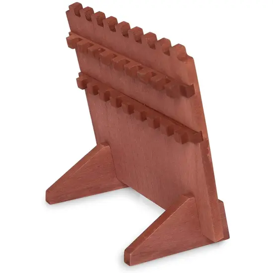 Wood Necklace Display Stand, Jewelry Organizer (10.3 x 9.38 x 5.5 Inches, 2 Pack) Brown {6}