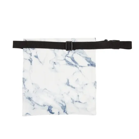 Makeup Brush Belt with 22 Pockets, Marble PU Leather (10.2 x 9.7 x 2 Inches) White {6}