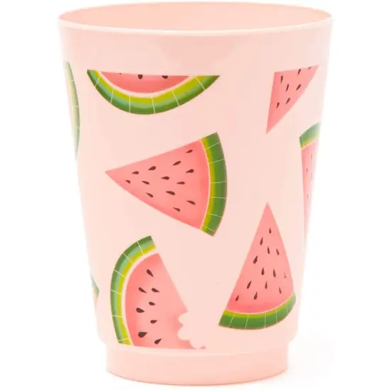 Pink Plastic Tumbler Cups for Watermelon Party (16 oz, 16 Pack) {6}