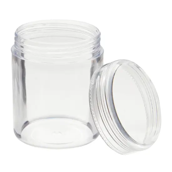 35-Pack 1.2 oz Clear Plastic Jars with Lids for Beads, Beauty Products - Small Empty Containers for Slime Supplies and Ingredients {7}