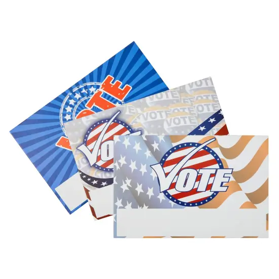 120 Pack Patriotic Postcards for Voters, 3 Red White Blue American Flag Designs for Election Day, Get Out the Vote Cards (4x6 In) {5}