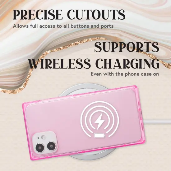 Insten Case for iPhone 12 Mini Case 5.4 Inch, Soft TPU Protective Cases with Reinforced Corners, Shock Absorption, Crystal Clear Pink Slim Cover for Women Girls {3}