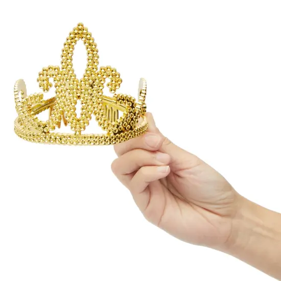 4-Pieces King and Queen Crowns Set for Kids - Gold Crowns and Tiara for Royal Theme Birthday Party Costume Accessories and Photo Booth Props {6}