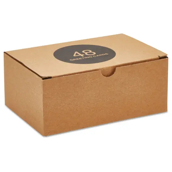 48 Pack Thinking of You Cards Bulk with Brown Envelopes, Gold Foil and Floral Design (4x6 in) Blue {7}