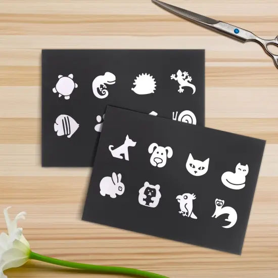 24 Pack Magnetic Sheets for Die Cuts, 5x7 In, Non-Adhesive, Easy-To-Cut for Crafts, Storage, Refrigerator Black {5}