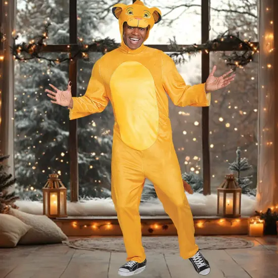 Simba Costume Jumpsuit with Ears and Tail for Halloween or Cosplay {1}