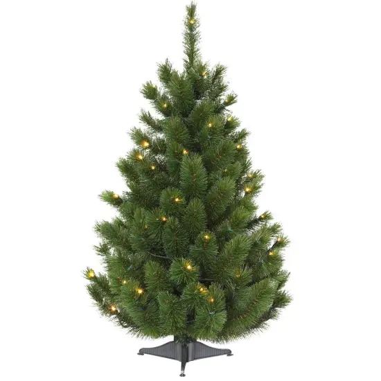 Christmas Tree Tabletop Siberian Spruce Color+Clear LED Battery Operated - HOLIDAY TREE {2}