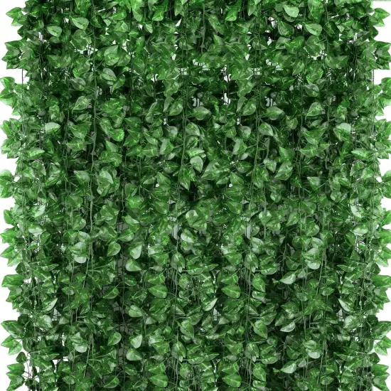 360 Feet 48 Pack Fake Greenery Hanging Garland, Ivy Leaf Plants {1}