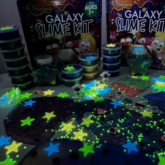 Galaxy Slime Kit with Glow in The Dark Stars {5}