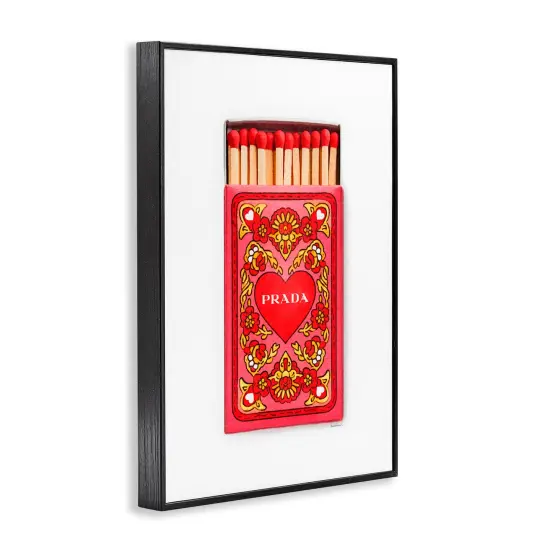 Stupell Industries Glam Heart Pattern Matches Framed Giclee By Amanda Greenwood {3}