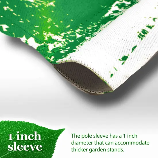 G128 Happy St. Patrick&rsquo;s Day Leprechaun Barrel Gold Garden Flag 12x18 In Double Sided St. Patrick's Day Yard Garden Lawn Decoration {5}