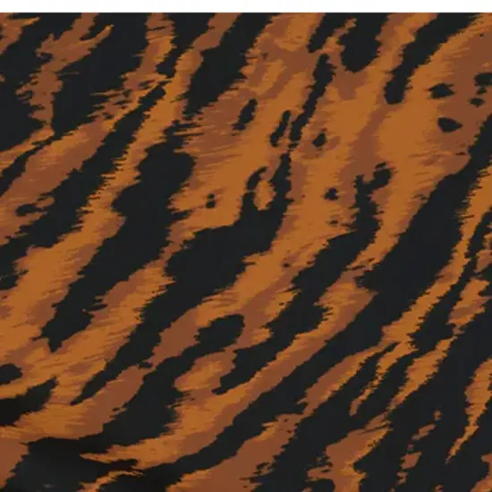Tiger Stripes Printed Spandex Fabric Multicolor {5}