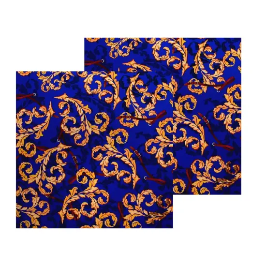 Vintage Gold Paisley Printed Spandex {4}