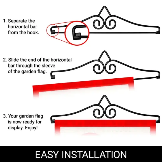 G128 Combo Pack Garden Flag Hanger 14IN & Garden Flag Happy Valentine's Day Love Truck Printed 12x18IN Double Sided {3}
