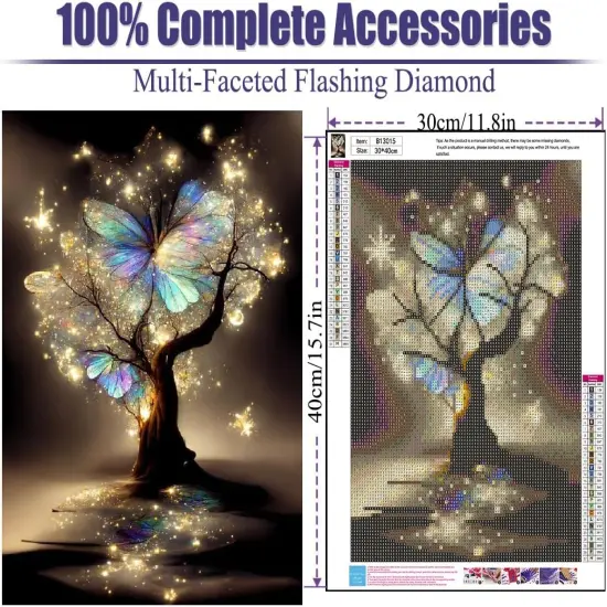 Diamond Painting Kits for Adults - Tree of Life DIY 5D Diamond Art Kits Full Drill Diamond Dots Paintings with Diamonds Gem Art and Crafts Home Decor 12x16inch {2}
