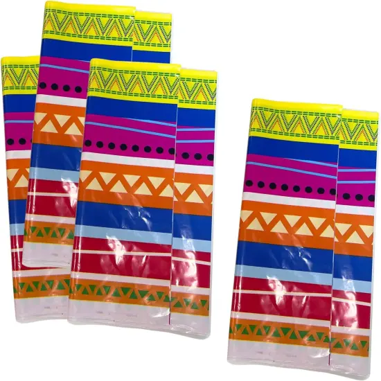 4E's Novelty 4 Pack Fiesta Plastic Tablecloth &ndash; 54x108 Plastic Tablecloth for Mexican Fiesta Party Decorations, Taco Tuesday, Cinco de Mayo, and Fiesta Celebrations {5}