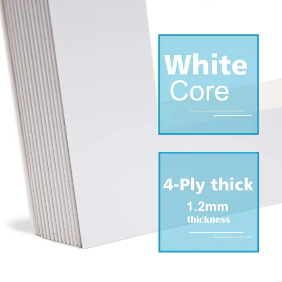 Egofine 8x10 White Picture Mats Pack of 14, Frame Mattes for 5x7 Pictures, Acid Free, 1.2mm Thickness, with Core Bevel Cut {5}