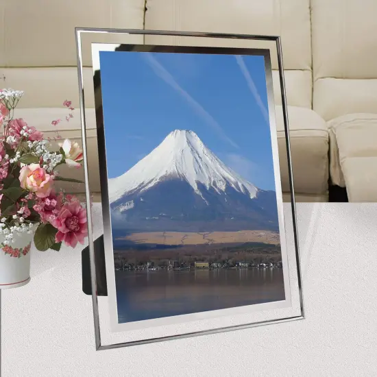 4x6 Glass Frame Small Photo High Transparency Vertical and Horizontal Style for Desk Shelf and Office Table Family Gallery and Wedding or Holiday Decoration {2}