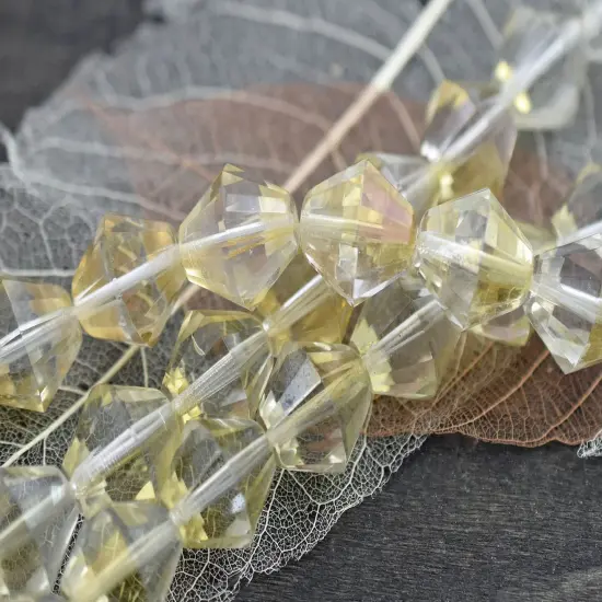 16mm Crystal Celsian Faceted Bicone Beads {5}