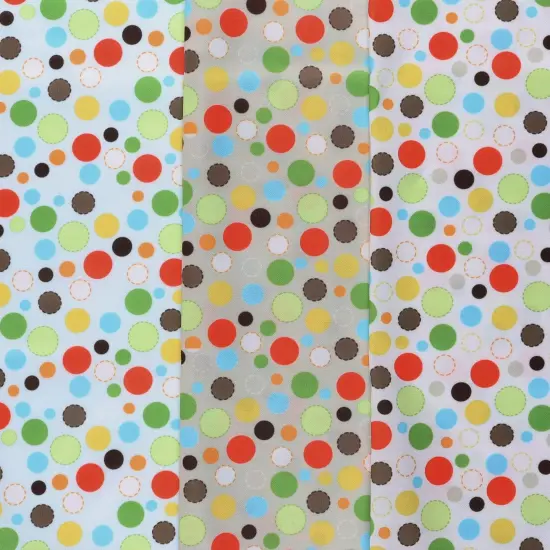 Mook Fabrics Multi Dot Printed PUL Fabric [60 in. Wide] - By The Yard White {3}