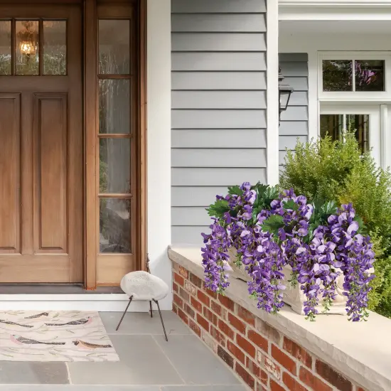 Collections Etc Artificial Cascading Wisteria Vine Bushes - Set of 2 {5}