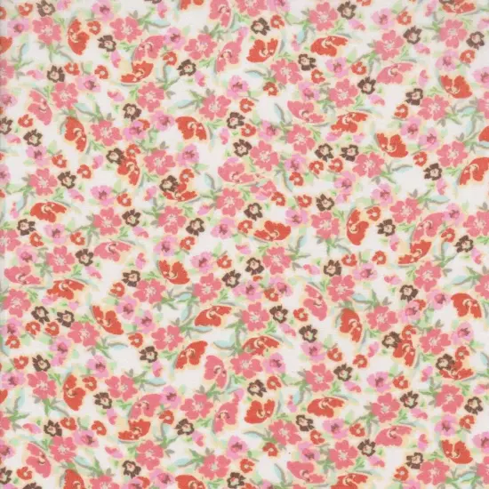 1 Yard Ivory Ditsy Floral Chiffon Fabric 100% Polyester Hi Multi Floral Print, 57/58&Prime; Wide {1}