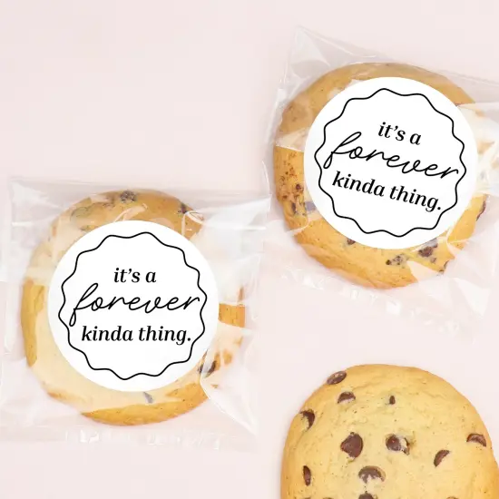Big Dot of Happiness It's a Forever Kinda Thing Stickers and Clear Cookie Bags, Cellophane Treat Bags 4.25x7 IN for Candy or Baked Goods - 25 Count {4}