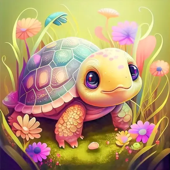 Turtle Diamond Painting Kits - Cute Turtle Diamond Art Kit {1}