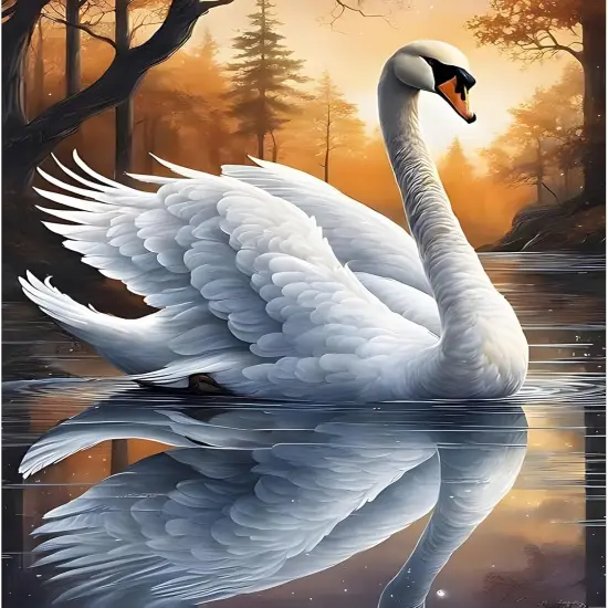 DIY Swan Diamond Painting Kits for Adults {1}