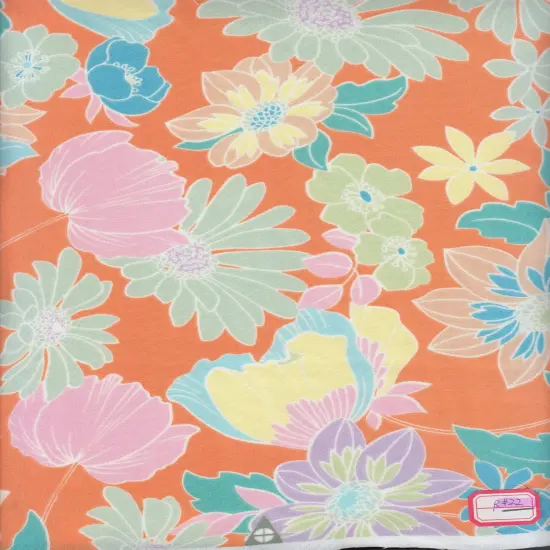 1 Yard CEY Floral Flower Print Sublimation Fabric Lightweight Polyester 58/59 Inches Wide CARAMEL {2}