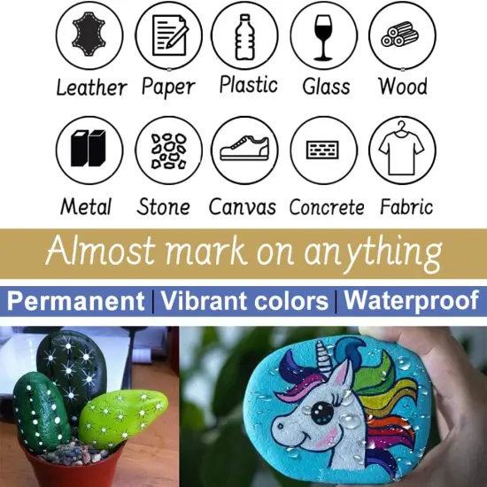 24 Color Permanent Oil Based Markers {5}