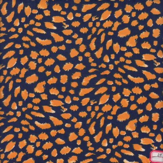 1 Yard Navy Animal Print CEY Sublimation Fabric Lightweight Polyester 58/59 Inches Wide NAVY {1}